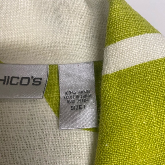 Chico’s Ramie Woven Floral Jacket and Shell - Picture 4 of 13